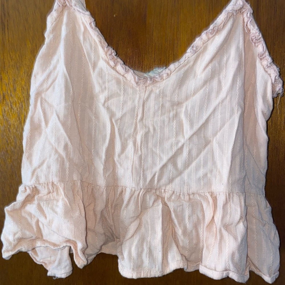 pink crop top